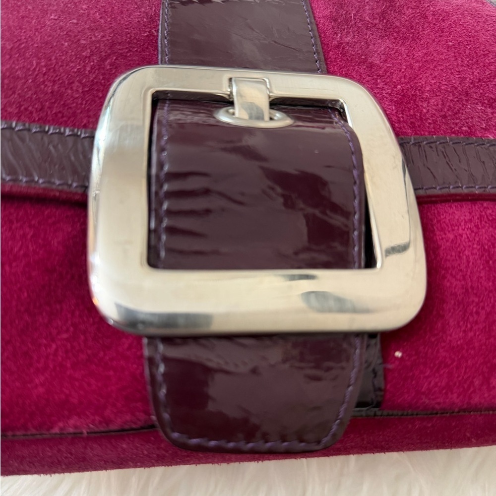 Boden Burgundy and Dark Brown Shoulder Bag - Picture 5 of 10